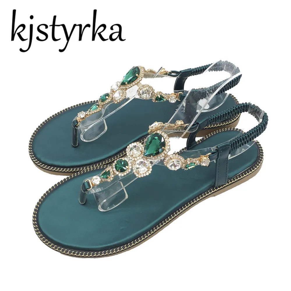 Kjstyrka 2018 Women Roma Sandals T-strap Bohemia Crystal Women Flat Sandals Flip flop summer Style women shoes
Kjstyrka 2018 Women Roma Sandals T-strap Bohemia Crystal Women Flat Sandals Flip flop summer Style women shoes