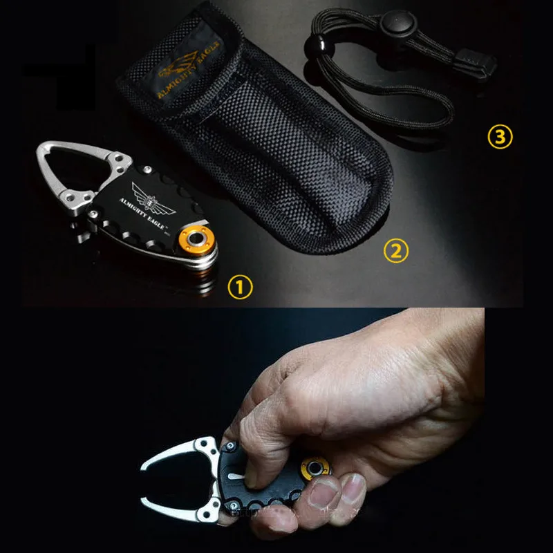 Mini Portable High Quality Aviation Aluminum fishing lip grip kit Fish Gripper lock curved nose tool with carry bag safe rope
Mini Portable High Quality Aviation Aluminum fishing lip grip kit Fish Gripper lock curved nose tool with carry bag safe rope