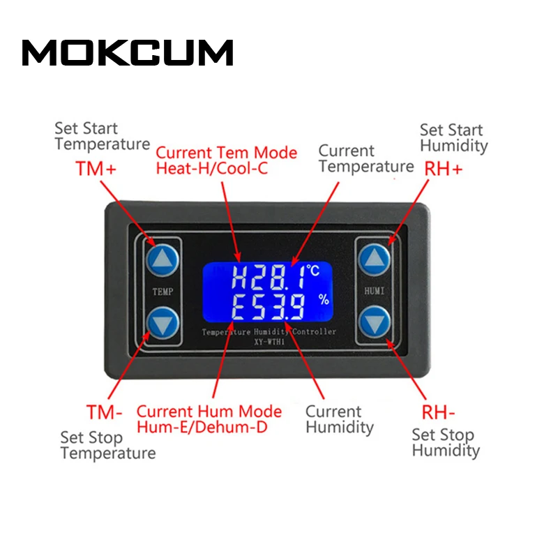 DC 6V-30V Thermostat Temperature Humidity Controller LCD Display SHT20 Humidity Temperature Sensor -20~60 Celsius Thermostat
DC 6V-30V Thermostat Temperature Humidity Controller LCD Display SHT20 Humidity Temperature Sensor -20~60 Celsius Thermostat