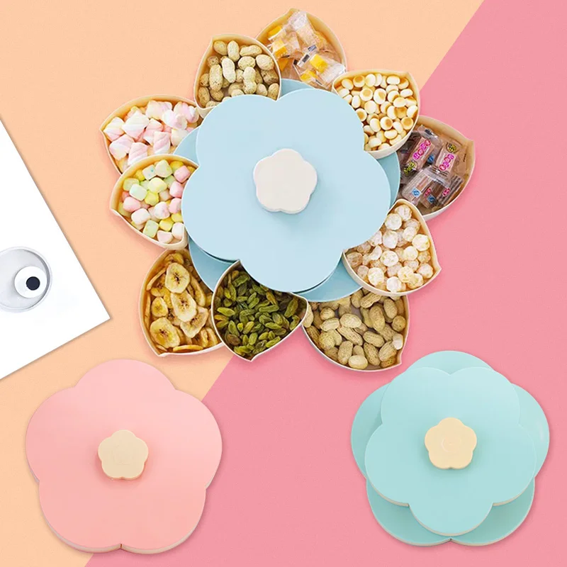 Double Dried Fruit Storage Box Petal Fruit Plate Wedding Candy Storage Box Container Nut Snack Rotating Dried Fruit Organizer
Double Dried Fruit Storage Box Petal Fruit Plate Wedding Candy Storage Box Container Nut Snack Rotating Dried Fruit Organizer