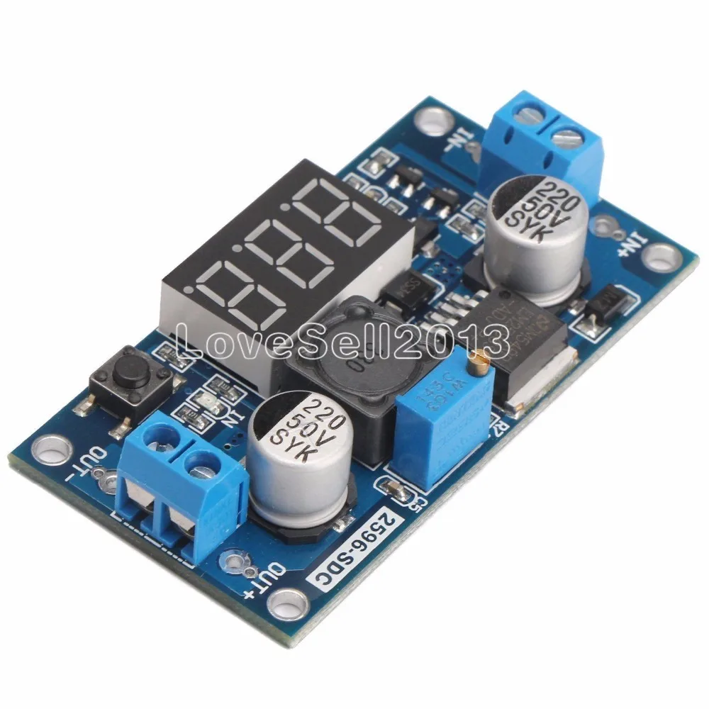 DC Buck Step Down Module LM2596 DC/DC 4.0~40V to 1.25-37V Adjustable Voltage Regulator With LED Voltmeter
DC Buck Step Down Module LM2596 DC/DC 4.0~40V to 1.25-37V Adjustable Voltage Regulator With LED Voltmeter