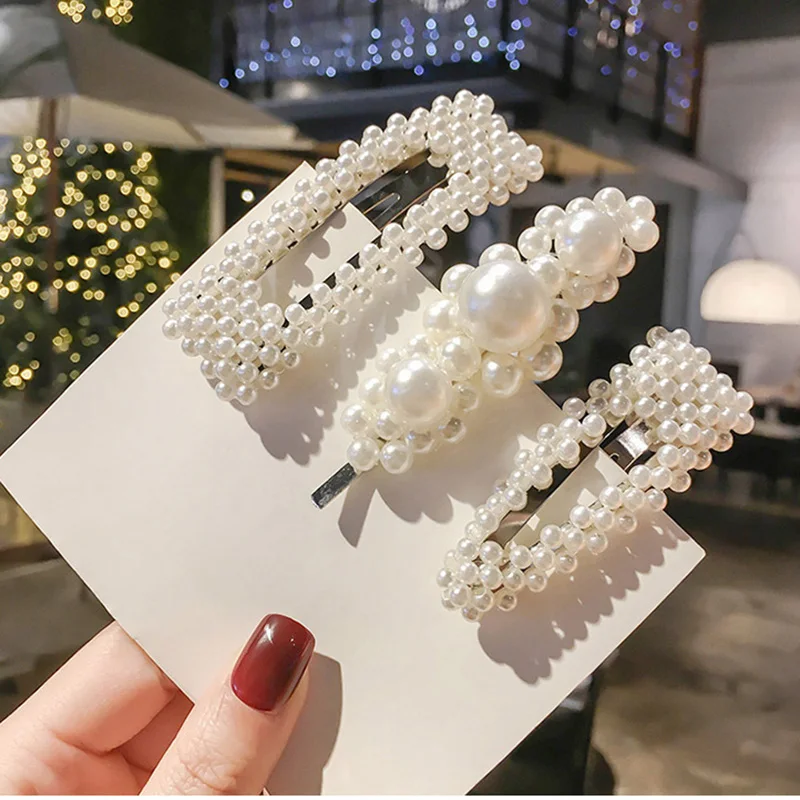 3 Pcs/Set Pearl Hair Clip For Women Metal Barrette Pearls Geometric Golden Hairgrips Sweet BB Hairpins Girls Hair Accessories
3 Pcs/Set Pearl Hair Clip For Women Metal Barrette Pearls Geometric Golden Hairgrips Sweet BB Hairpins Girls Hair Accessories