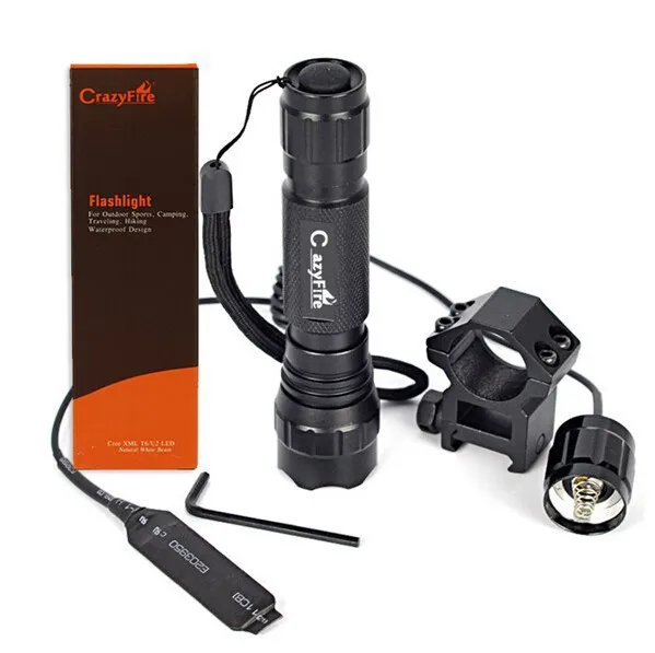 1 Mode CREE XM-L T6 White /Green /Red/Blue Light Color LED Tactical Hunting Flashlight 501B Torch With Switch Rifle Gun Mount
1 Mode CREE XM-L T6 White /Green /Red/Blue Light Color LED Tactical Hunting Flashlight 501B Torch With Switch Rifle Gun Mount