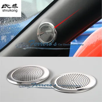 2pcs/lot Stainless steel car sticker A pillar speaker Decoration cover Sequins for 2015 2016 ford mustang car accessories
2pcs/lot Stainless steel car sticker A pillar speaker Decoration cover Sequins for 2015 2016 ford mustang car accessories
