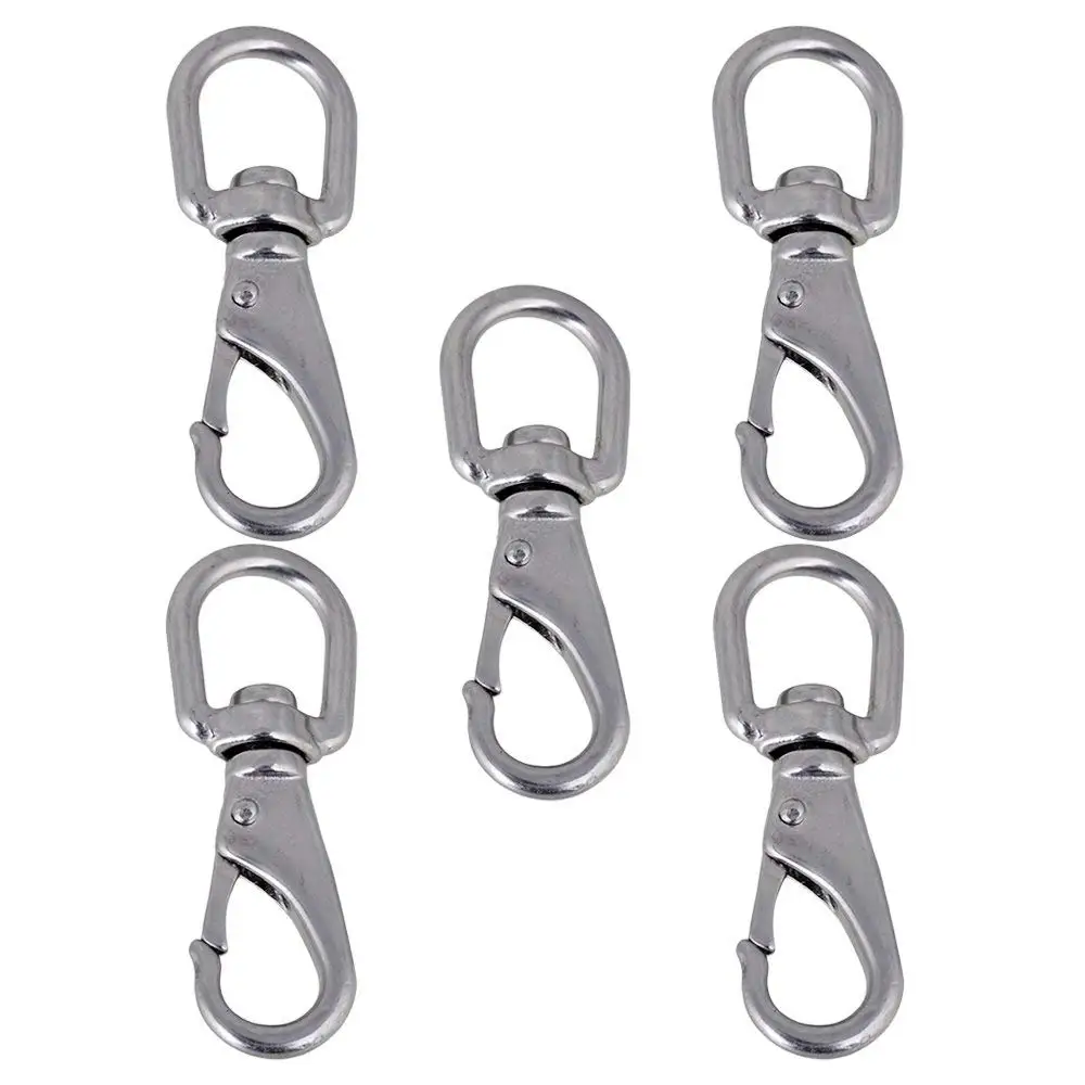 304 Stainless Steel Boat Marine Pet Chains Keychains Swivel Eye Spring Hardware Snap Hook Pack of 5 (0# / M4)
304 Stainless Steel Boat Marine Pet Chains Keychains Swivel Eye Spring Hardware Snap Hook Pack of 5 (0# / M4)