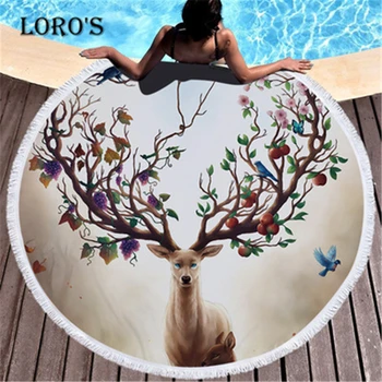 Simple Big Elk Printing Beach Towel Round Tassels Microfiber Yoga Mat Bath Towel Picnic Blanket Mat Tapestry 150*150CM
Simple Big Elk Printing Beach Towel Round Tassels Microfiber Yoga Mat Bath Towel Picnic Blanket Mat Tapestry 150*150CM