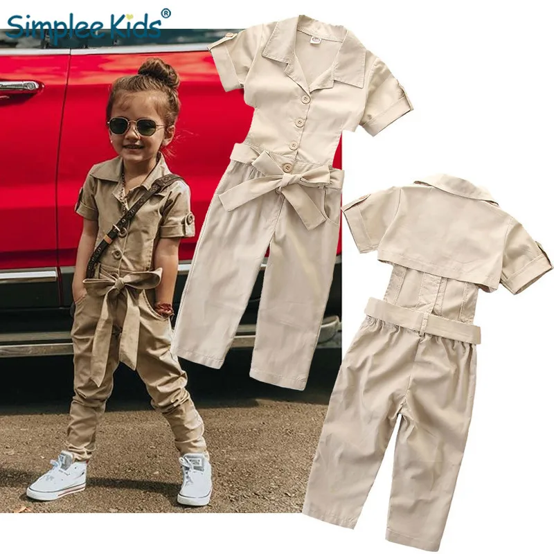 2019 Summer Children Girls Clothes Sets Khaki Slim Fit Overalls Cute Toddler kids Jumpsuit Short Sleeve British Style Trousers
2019 Summer Children Girls Clothes Sets Khaki Slim Fit Overalls Cute Toddler kids Jumpsuit Short Sleeve British Style Trousers