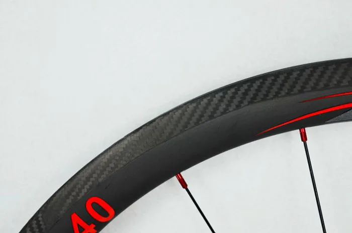 Discount 700C Wheelset Carbon Wheels Road Bike Tubeless Wheel V/C Brake Profile 38-40-50-55mm Depth Clincher Carbon Rim Direct-pull 65