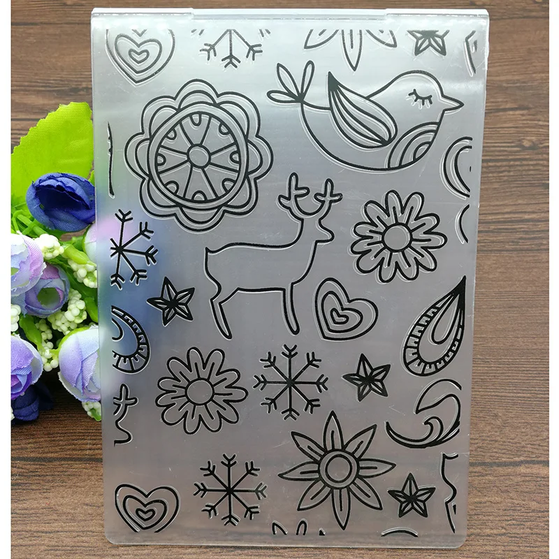 PLASTIC EMBOSSING FOLDER Christmas deer DIY scrapbook album card gift packing decoration cutting dies paper craft
PLASTIC EMBOSSING FOLDER Christmas deer DIY scrapbook album card gift packing decoration cutting dies paper craft