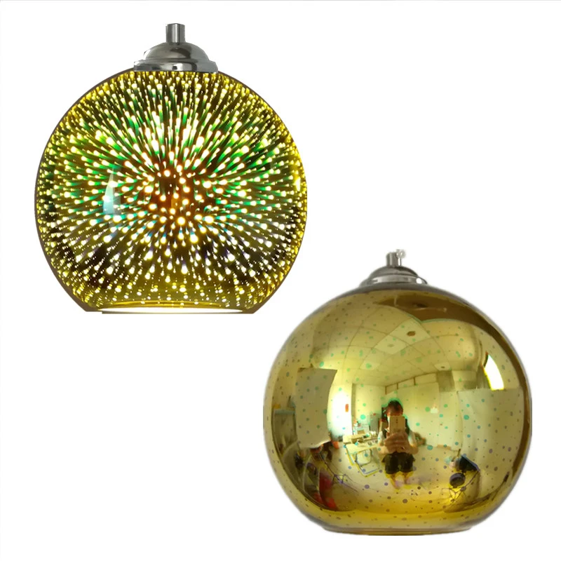 3D Colorful Plated Glass Pendant Lamp Mirror Ball Style E27 Hanging Light Creative Round LED Hanging Lamps Home Decor Lights
3D Colorful Plated Glass Pendant Lamp Mirror Ball Style E27 Hanging Light Creative Round LED Hanging Lamps Home Decor Lights