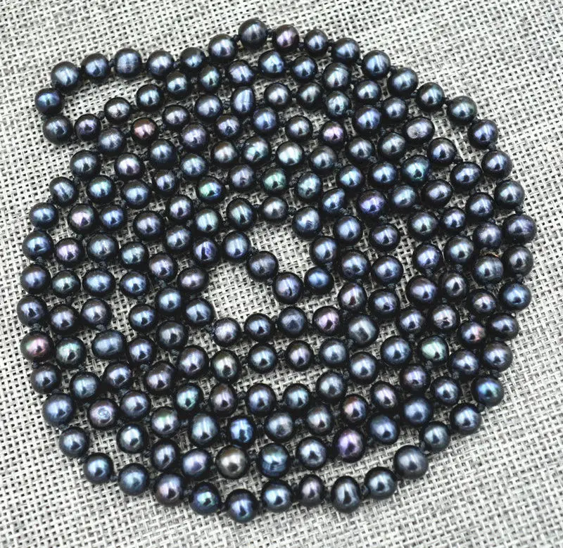 Новинка 7-8 мм черное ожерелье с искусственным жемчугом akoya Tahiti 50 дюймов АА + |