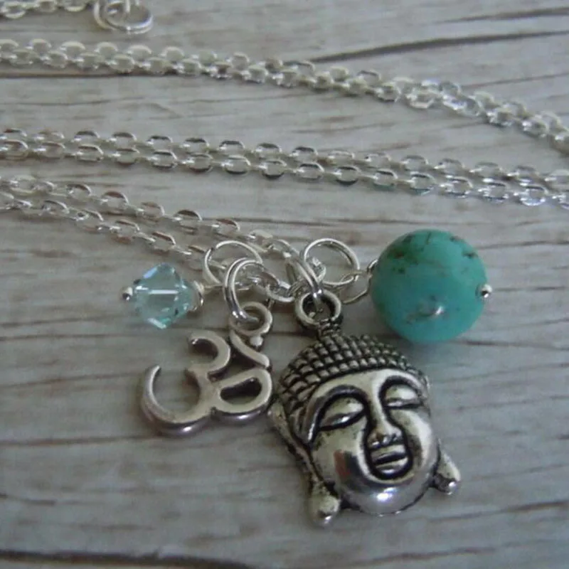 Buddha Om Necklace For Women Beads Yoga Chakra Pendant Necklace Collier Choker Jewelry Ornaments Fashion Vintage Silver New
Buddha Om Necklace For Women Beads Yoga Chakra Pendant Necklace Collier Choker Jewelry Ornaments Fashion Vintage Silver New
