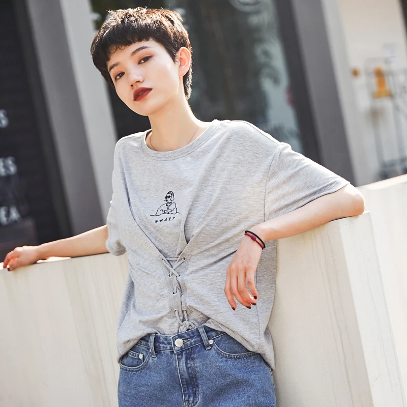 Sams Tree Vintage Women Summer T-shirt 2019 Lace Waist Batwing Sleeve Print Female Tees String Plus Size Cotton Letters T-shirts
Sams Tree Vintage Women Summer T-shirt 2019 Lace Waist Batwing Sleeve Print Female Tees String Plus Size Cotton Letters T-shirts