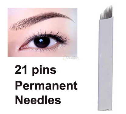 30pcs Eyebrow 21 pin Permanent Makeup needles eye tattoos flat blades 3d Microblading tools
30pcs Eyebrow 21 pin Permanent Makeup needles eye tattoos flat blades 3d Microblading tools