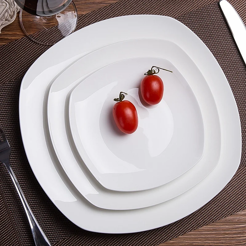 Fashion Family Japanese Plain White Bone China Flat Steak Plate Western Dinner Plate Ceramic 10 Inch Plate Square Dish Tableware
Fashion Family Japanese Plain White Bone China Flat Steak Plate Western Dinner Plate Ceramic 10 Inch Plate Square Dish Tableware
