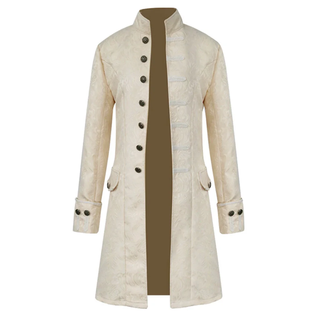 2018 Winter Warm Retro Mens Gothic Brocade Jacket Coat Steampunk Stand Collar Costumes Long Sleeved Trench Coat
2018 Winter Warm Retro Mens Gothic Brocade Jacket Coat Steampunk Stand Collar Costumes Long Sleeved Trench Coat