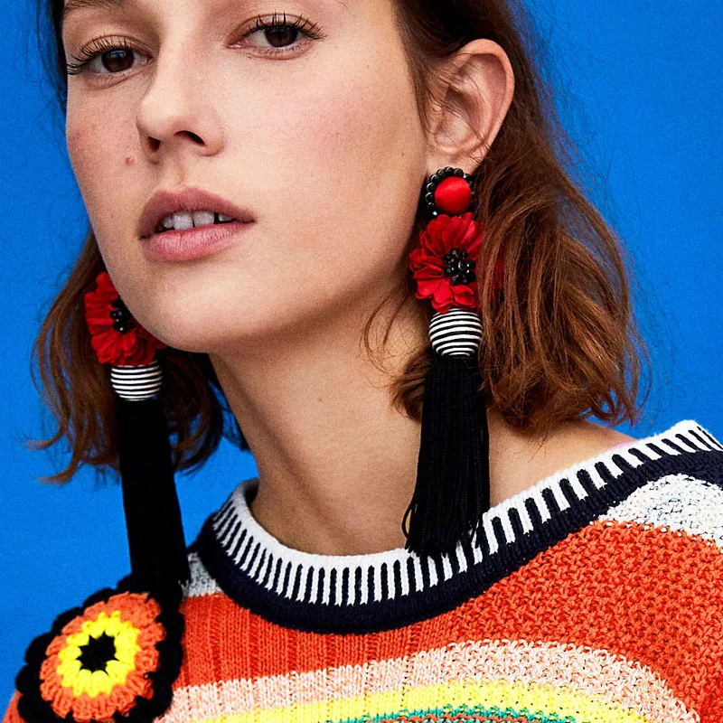 Big Flower Tassel flower earrings floral statement earrings 2019 fashion fringing long earing bohemian ethnic jewellery trendy
Big Flower Tassel flower earrings floral statement earrings 2019 fashion fringing long earing bohemian ethnic jewellery trendy