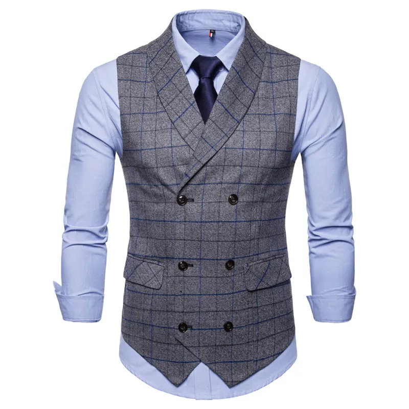 FFXZSJ Men Suit Vest 2018 Double Breasted Waistcoat Slim Fit Gilet Men Business Wedding Colete Masculino Social Blazer Plus Size
FFXZSJ Men Suit Vest 2018 Double Breasted Waistcoat Slim Fit Gilet Men Business Wedding Colete Masculino Social Blazer Plus Size