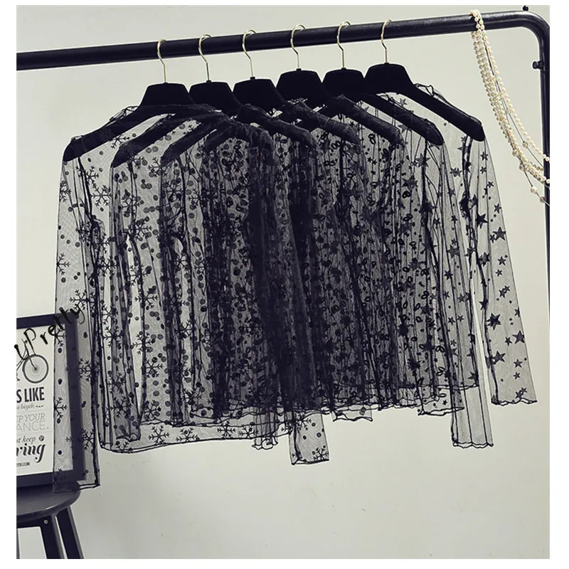 Women Sexy Mesh Net See Through T Shirt O-Neck Long Sleeve Hollow Transparent Undershirt Base Top Femininas Clubwear
Women Sexy Mesh Net See Through T Shirt O-Neck Long Sleeve Hollow Transparent Undershirt Base Top Femininas Clubwear