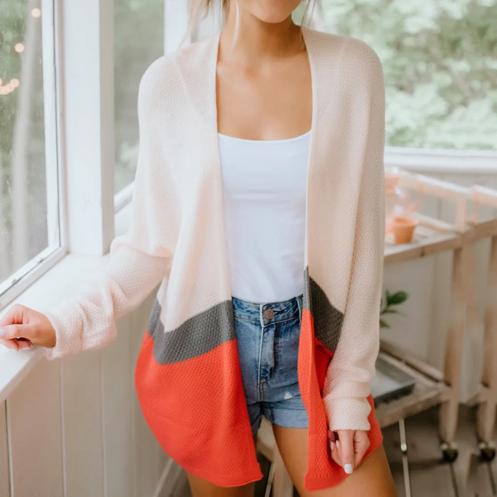 JAYCOSIN Autumn and Winter Women Long Sleeved Light weight Casual Knit Cardigan Sweaters Colorblock Casual Knit Cardigan Sweater
JAYCOSIN Autumn and Winter Women Long Sleeved Light weight Casual Knit Cardigan Sweaters Colorblock Casual Knit Cardigan Sweater