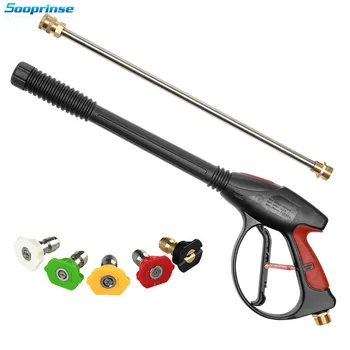 Sooprinse High pressure Washer Gun foam Gun 4000psi with 19 inch Extension Replacement Wand Lance 5 Quick Connect Nozzles
Sooprinse High pressure Washer Gun foam Gun 4000psi with 19 inch Extension Replacement Wand Lance 5 Quick Connect Nozzles