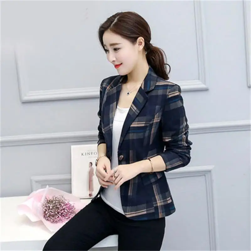 Small suit female jacket 2019 spring and autumn new women's plaid small West slim body slim long sleeve short women's clothing
Small suit female jacket 2019 spring and autumn new women's plaid small West slim body slim long sleeve short women's clothing