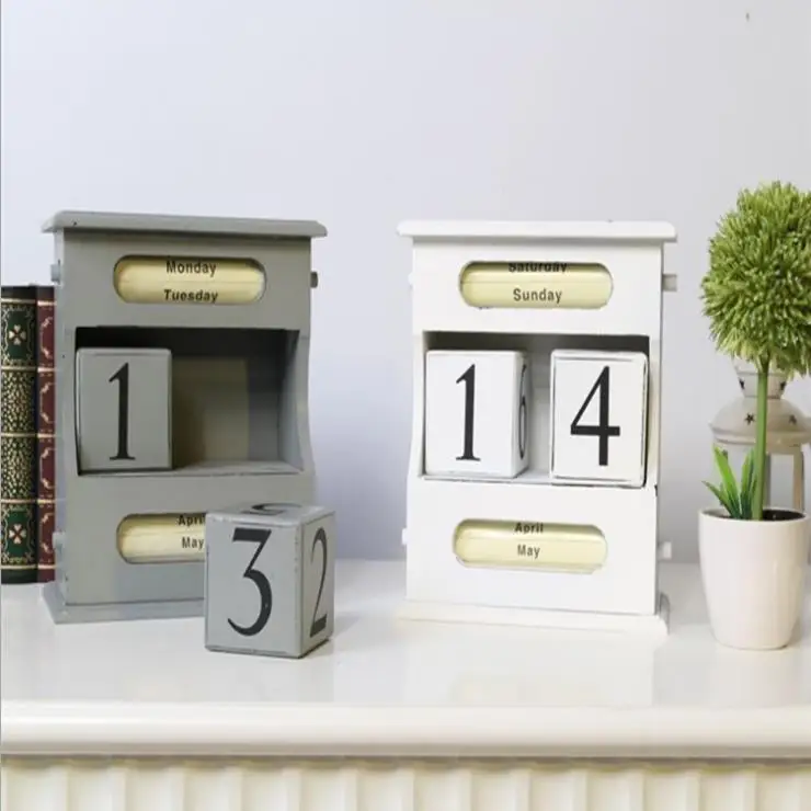 Creative Crafts Wooden Perpetual Calendar White Color Vintage Home Decoration Living Room Accessories E701
Creative Crafts Wooden Perpetual Calendar White Color Vintage Home Decoration Living Room Accessories E701
