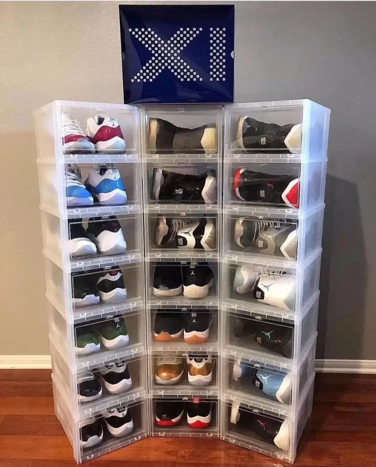 6pcs/set Large Drop Front basketball shoe box Shoes Organizer Drawer