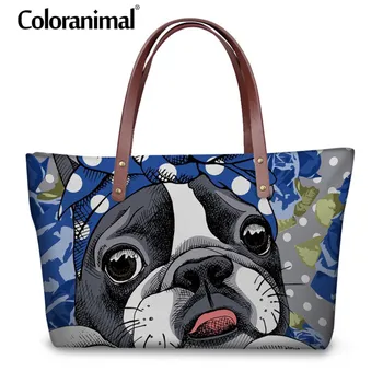 Coloranimal Large Handbag Famous 3D Cute Puppy Dog Boston Terrier Print Women Travel Shopper Shoulder Bag Brand Design Tote Bags
Coloranimal Large Handbag Famous 3D Cute Puppy Dog Boston Terrier Print Women Travel Shopper Shoulder Bag Brand Design Tote Bags