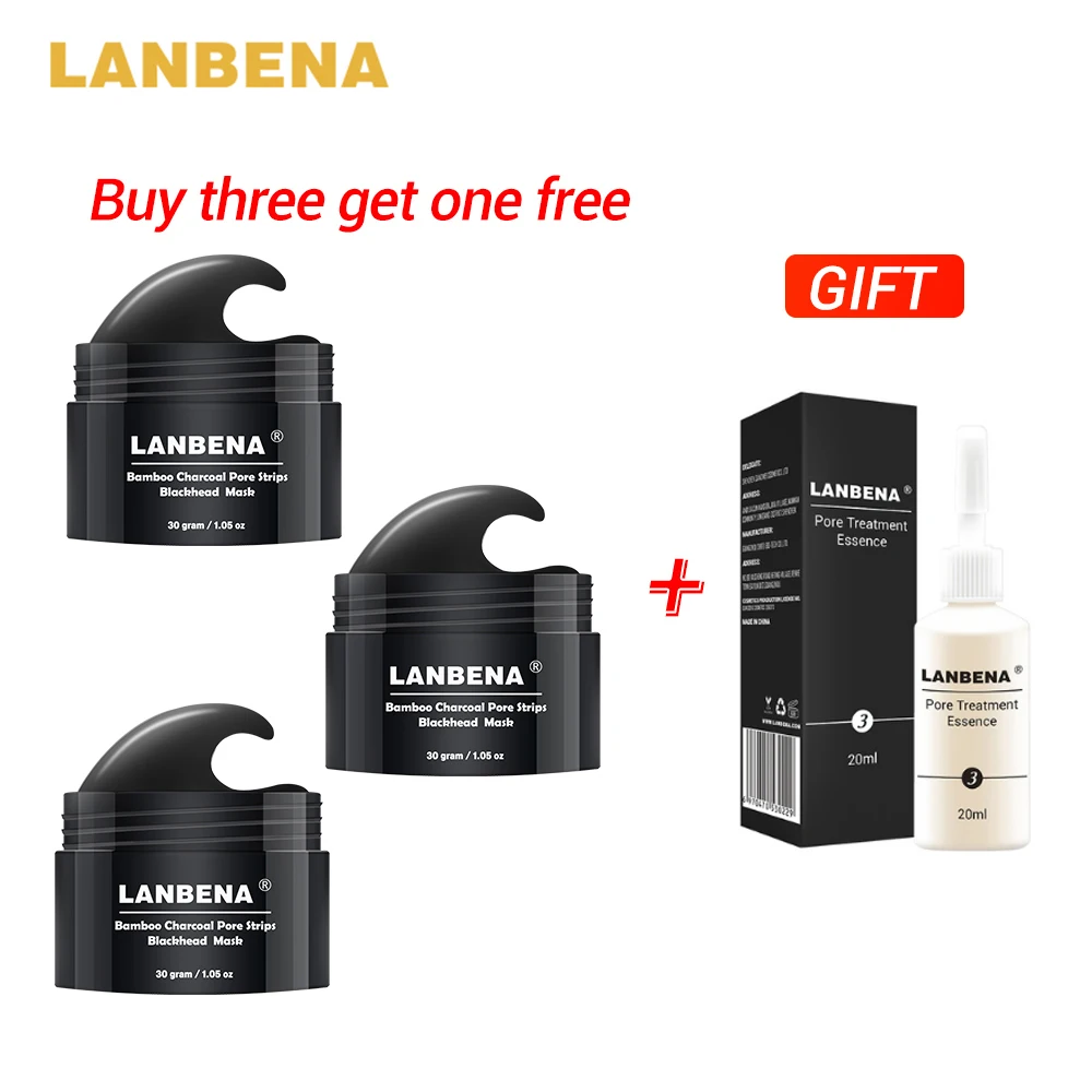 Buy 3 Get 1 Gift LANBENA Blackhead Remover Nose Peel Mask Black Mask 3pcs + Pore Treatment Essence Nose Acne Treatment Skin Care
Buy 3 Get 1 Gift LANBENA Blackhead Remover Nose Peel Mask Black Mask 3pcs + Pore Treatment Essence Nose Acne Treatment Skin Care