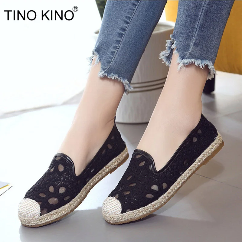 TINO KINO Women Hollow Hemp Mesh Flats Slip On Loafers Female Breathable Weaving Moccasins Ladies Fashion Casual Fisherman Shoes
TINO KINO Women Hollow Hemp Mesh Flats Slip On Loafers Female Breathable Weaving Moccasins Ladies Fashion Casual Fisherman Shoes