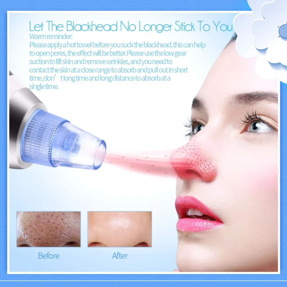 Facial Pore Vacuum Blackhead Remover Acne Pimple Removal Vacuum Suction Tool Face Clean Diamond Dermabrasion Beauty Device-4041
Facial Pore Vacuum Blackhead Remover Acne Pimple Removal Vacuum Suction Tool Face Clean Diamond Dermabrasion Beauty Device-4041