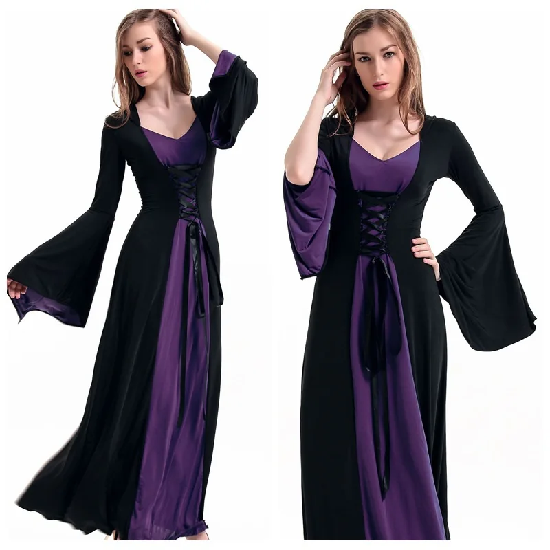 Halloween The Medieval Times Women Dress Vintage Palace Dress Sexy Witches Vampire Zombie Dress Costume 2PCS Set Cosplay Costume
Halloween The Medieval Times Women Dress Vintage Palace Dress Sexy Witches Vampire Zombie Dress Costume 2PCS Set Cosplay Costume
