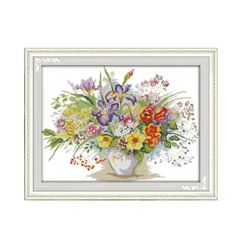 Beautiful Vase Sewing Embroidery Handmade Cross-Stitch Kits Blooming Flowers Non Finished dmc Embroidered Paintings
Beautiful Vase Sewing Embroidery Handmade Cross-Stitch Kits Blooming Flowers Non Finished dmc Embroidered Paintings