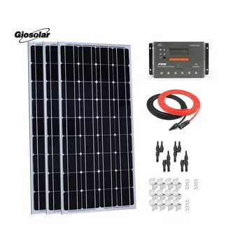 300 Watts 12 Volts Monocrystalline Solar Starter Kit with 30A EP LCD Solar Charge Controller for Off-Grid RV Boat Kit
300 Watts 12 Volts Monocrystalline Solar Starter Kit with 30A EP LCD Solar Charge Controller for Off-Grid RV Boat Kit