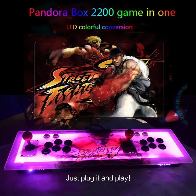 Colorful cool change Pandora Box 2200 game in one 3D video game HD quality support extension Connect TV etc other game console
Colorful cool change Pandora Box 2200 game in one 3D video game HD quality support extension Connect TV etc other game console