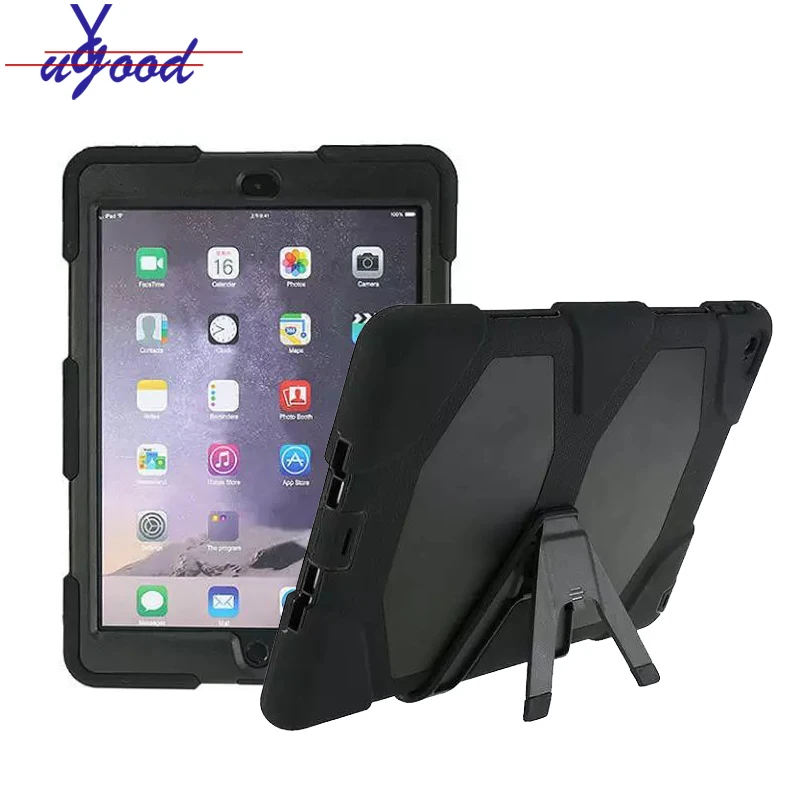 

Tough Rugged Military Duty Shock Proof Dirt Proof Armor Stand Case Cover With Screen Protector For iPad air2/iPad 6 9.7"+Gifts