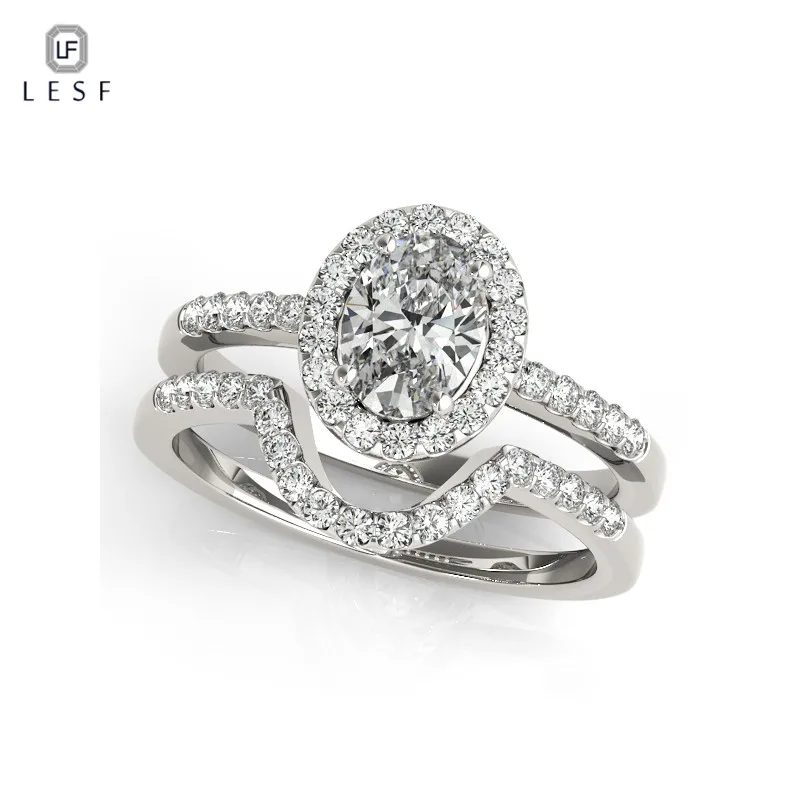 LESF 925 Sterling Silver Ring Sets 3 Ct Oval Moissanite Diamonds Fine Jewelry Wedding Rings For Women Band Free Shipping
LESF 925 Sterling Silver Ring Sets 3 Ct Oval Moissanite Diamonds Fine Jewelry Wedding Rings For Women Band Free Shipping