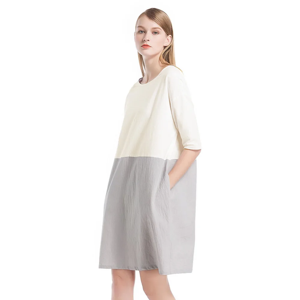 2019 New Cotton Linen Dress Casual Women Vintage Oversized Loose Dress O Neck 3/4 Sleeve Pockets Plus Size Dress White Vestidos
2019 New Cotton Linen Dress Casual Women Vintage Oversized Loose Dress O Neck 3/4 Sleeve Pockets Plus Size Dress White Vestidos