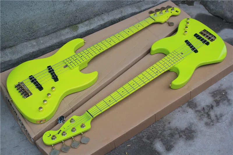 5-String Bass Guitar,21 Frets,Fruit Green Color Body and Neck,Wilkinson Bridge,Gold Hardware and can be Customized
5-String Bass Guitar,21 Frets,Fruit Green Color Body and Neck,Wilkinson Bridge,Gold Hardware and can be Customized