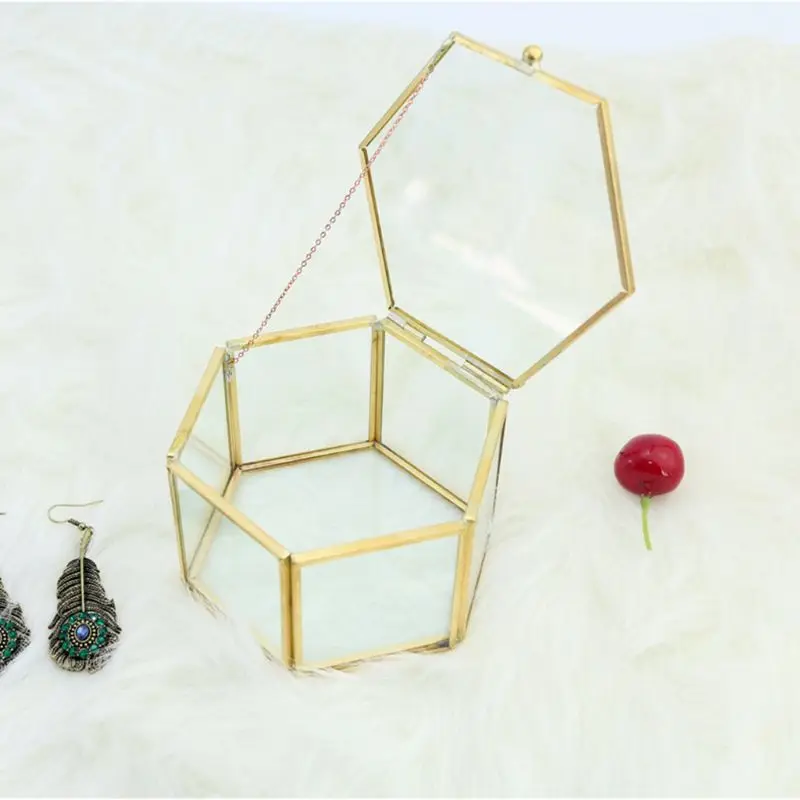 Geometrical Clear Glass Jewelry Box Organize Holder Tabletop Succulent Plants Container Home Jewellery Storage
Geometrical Clear Glass Jewelry Box Organize Holder Tabletop Succulent Plants Container Home Jewellery Storage