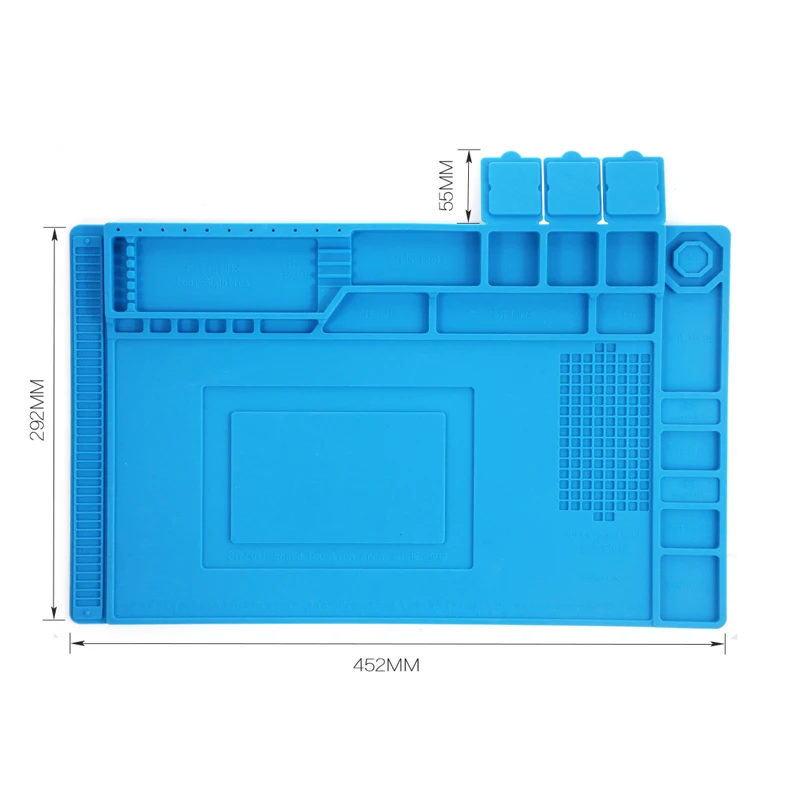 45x30 Big Heat-Resistant Silicone Pad Desk Magnetic Mat Electronic PCB BGA Soldering Repair Work Insulation Mat Hot Air Station
45x30 Big Heat-Resistant Silicone Pad Desk Magnetic Mat Electronic PCB BGA Soldering Repair Work Insulation Mat Hot Air Station