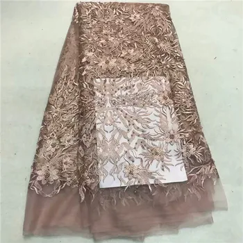 Popular apparel cloth embroidery French tulle material beaded net lace fabric for evening dress ZQN115(5yards/lot)
Popular apparel cloth embroidery French tulle material beaded net lace fabric for evening dress ZQN115(5yards/lot)