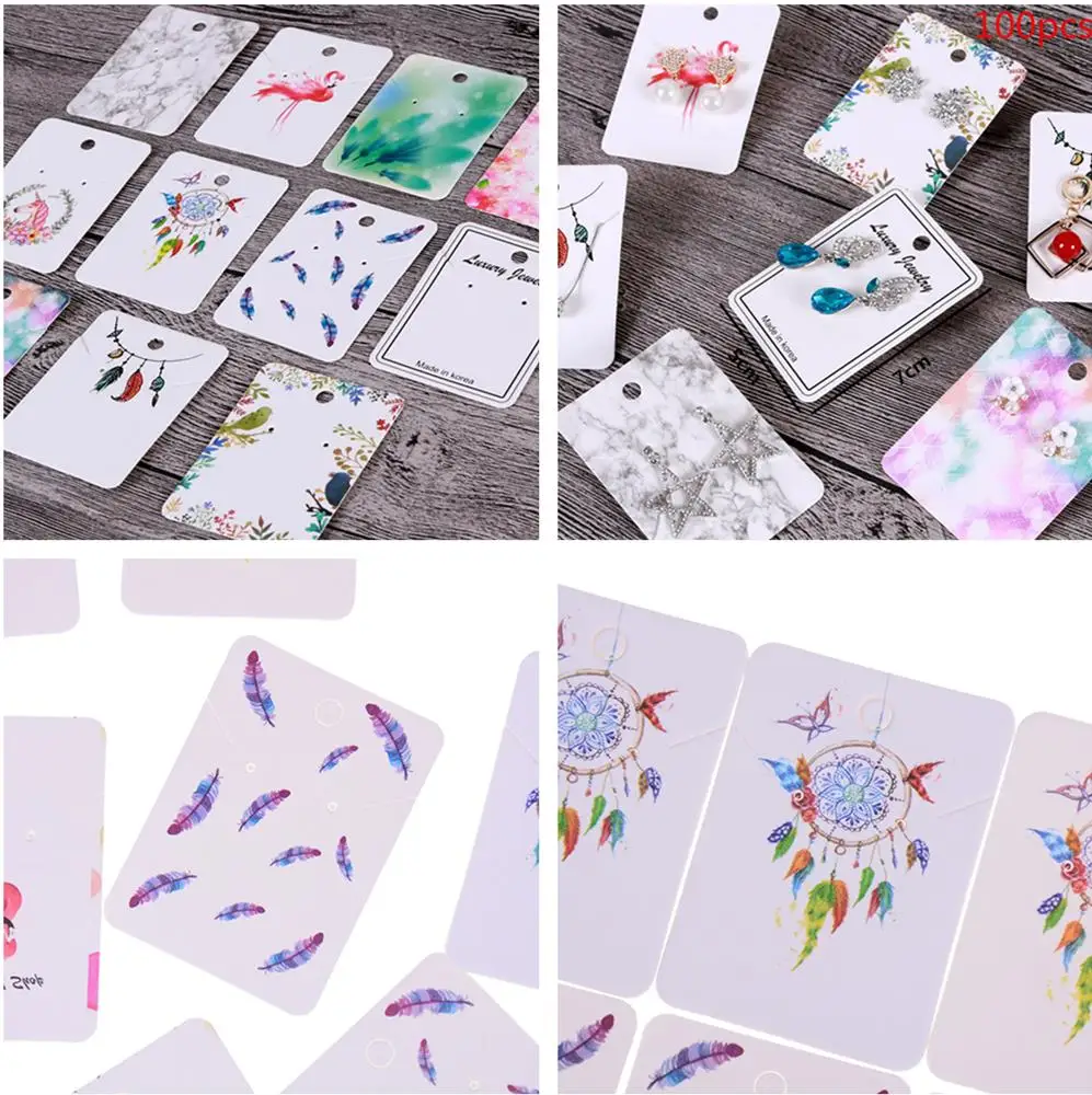 100Pcs Handmade Earrings Dispaly Fashion Jewelry Colorful Card Organizer Tags DIY Earring Stud Packing Card 5X7CM
100Pcs Handmade Earrings Dispaly Fashion Jewelry Colorful Card Organizer Tags DIY Earring Stud Packing Card 5X7CM