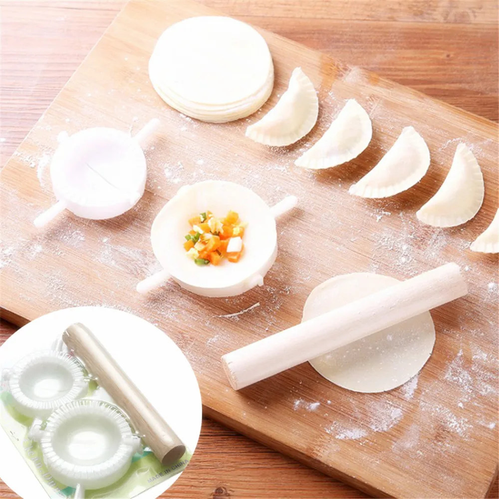 Kitchen Wooden Rolling Pin DIY Dough Press Dumpling Making Mould Tool Set 3 in 1 Kichen Accessories Kichen Tool Cosas De Cocina
Kitchen Wooden Rolling Pin DIY Dough Press Dumpling Making Mould Tool Set 3 in 1 Kichen Accessories Kichen Tool Cosas De Cocina