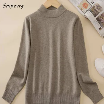 Smpevrg Casual Solid Cashmere Women'S Sweater Slim Turtleneck Knitted Female Pullovers Long Sleeve Warm Ladies Autumn Winter Top
Smpevrg Casual Solid Cashmere Women'S Sweater Slim Turtleneck Knitted Female Pullovers Long Sleeve Warm Ladies Autumn Winter Top