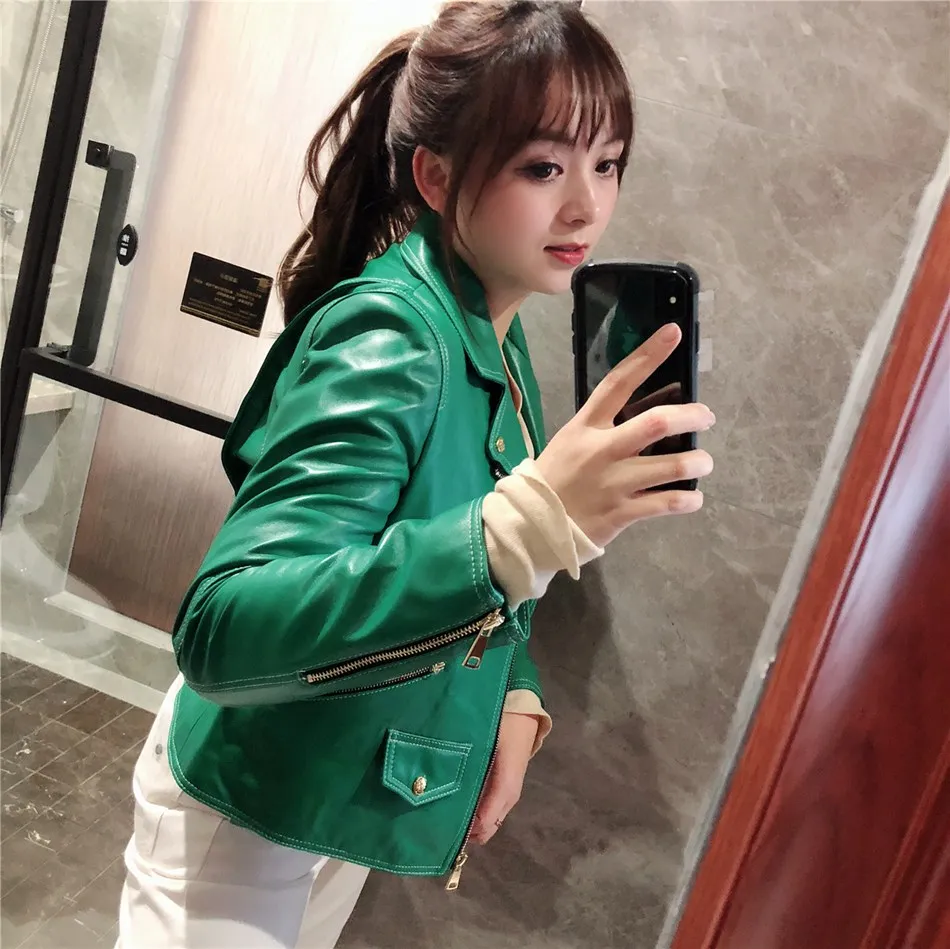 women fashion sheep leather genuine leather jacket (18)