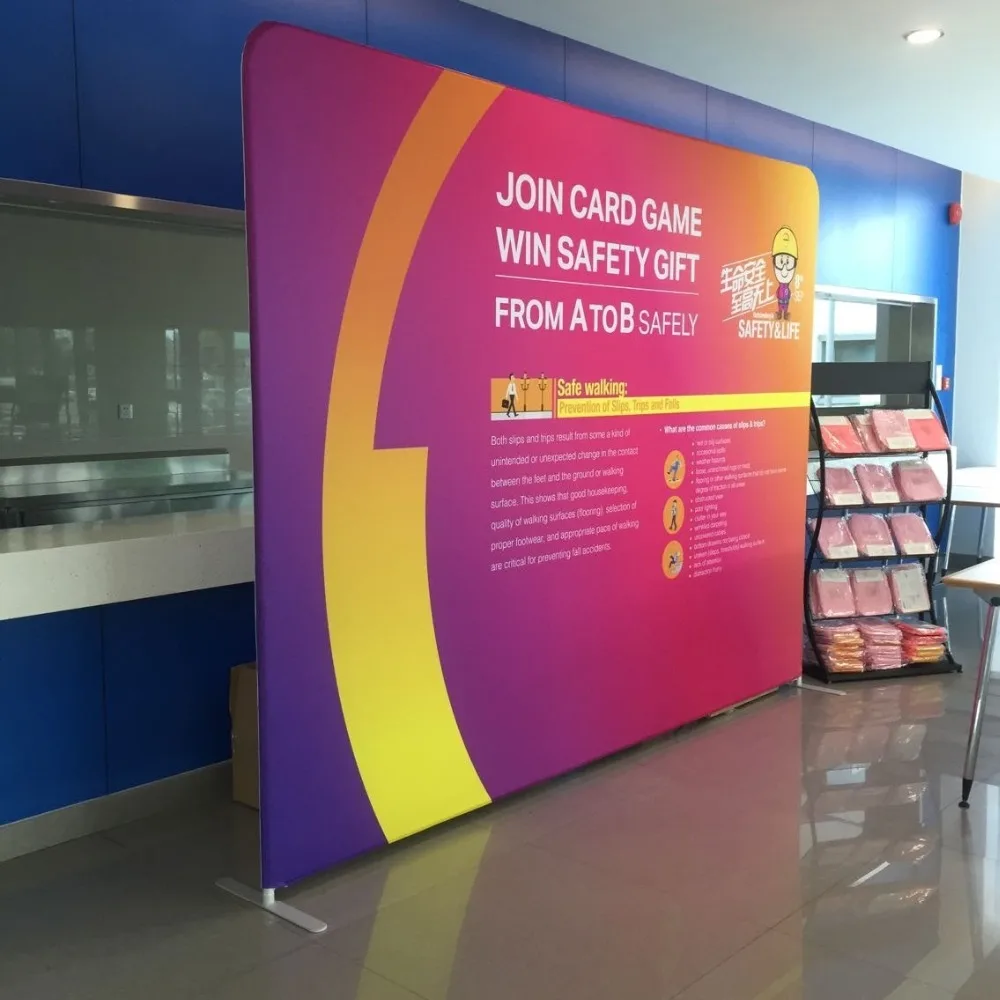 10ft*7.5ft Straight High Tension Fabric Backdrop Tradeshow Display Banner Stand With Single Side Graphic Printing
10ft*7.5ft Straight High Tension Fabric Backdrop Tradeshow Display Banner Stand With Single Side Graphic Printing