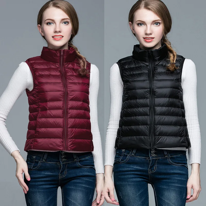 Winter Down Coats Vests Women 2018 New Hot Fashion Female Casual Simple Solid Color Zipper Stand Collar Sleeveless Jackets Coats
Winter Down Coats Vests Women 2018 New Hot Fashion Female Casual Simple Solid Color Zipper Stand Collar Sleeveless Jackets Coats