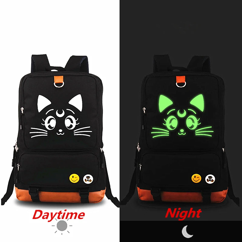 New Sailor Moon Kawaii Luna Emoji Luminous Backpack Printing Canvas Travel Bags School Bags for Teenagers Rucksack Laptop bag
New Sailor Moon Kawaii Luna Emoji Luminous Backpack Printing Canvas Travel Bags School Bags for Teenagers Rucksack Laptop bag